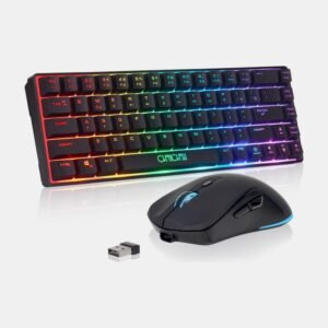 60% wireless gaming keyboard and mouse combo, rgb backlit rechargeable led light up keyboards, wireless gaming mouse and keyboard for xbox ps4 ps5 pc laptop