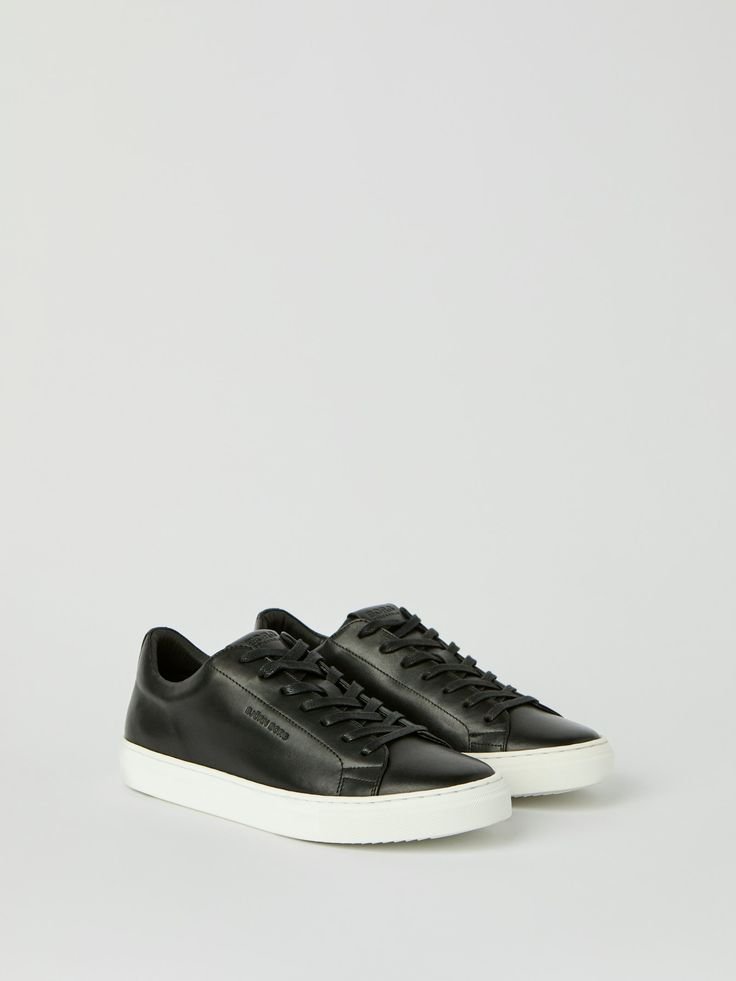 men’s classic leather sneakers men black